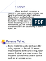 Configure Modems Using Reverse Telnet