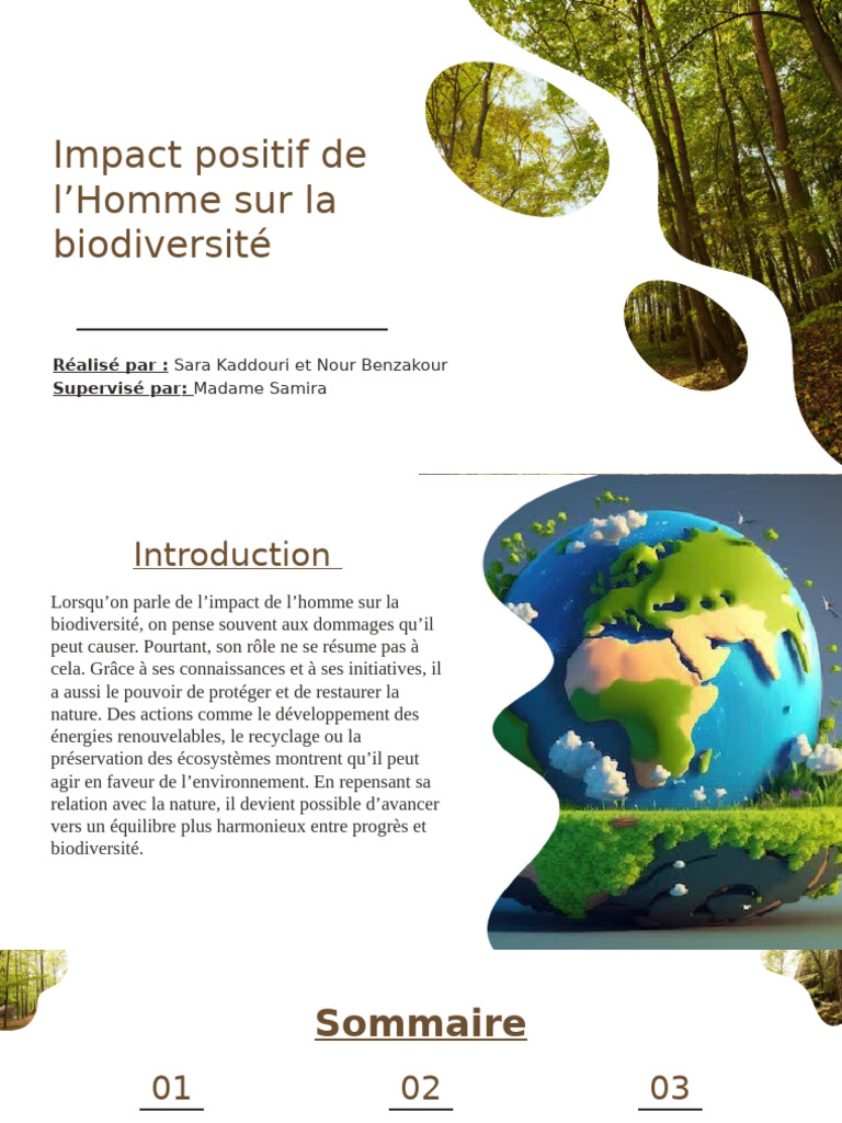 Impact positif de l'Homme sur la biodiversité | PDF | Recyclage ...
