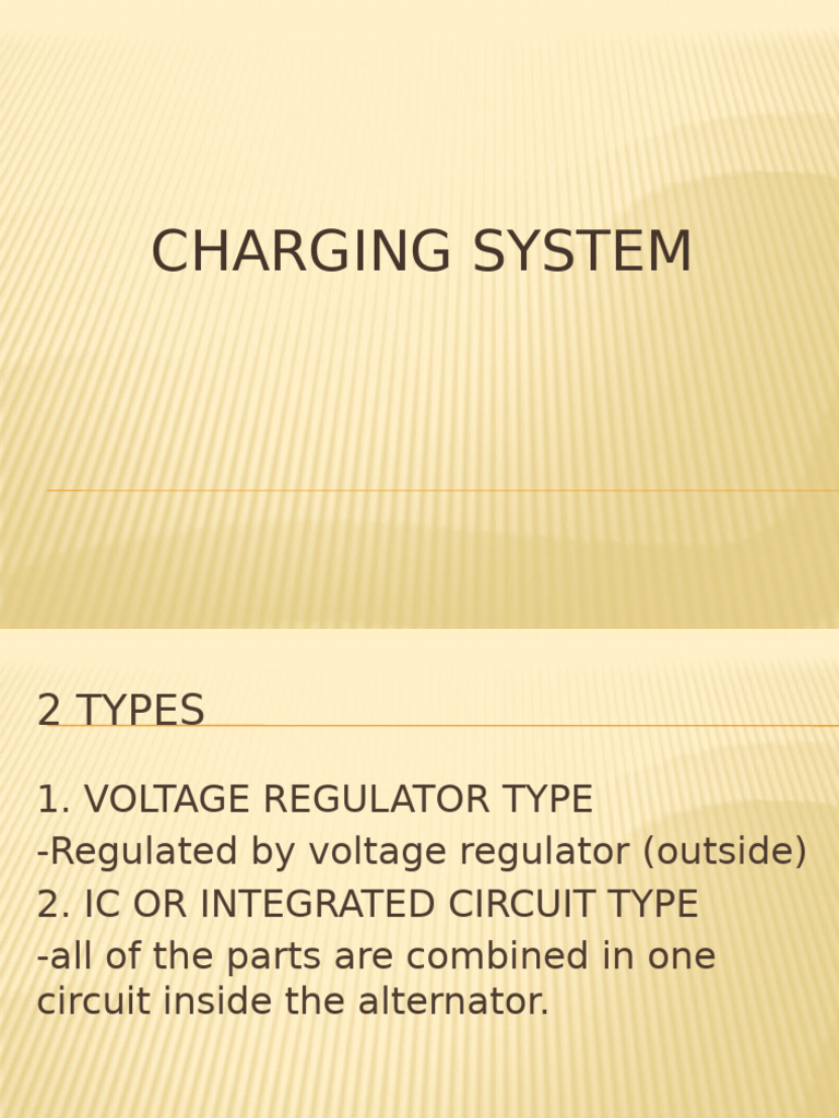 CHARGING SYSTEM | PDF
