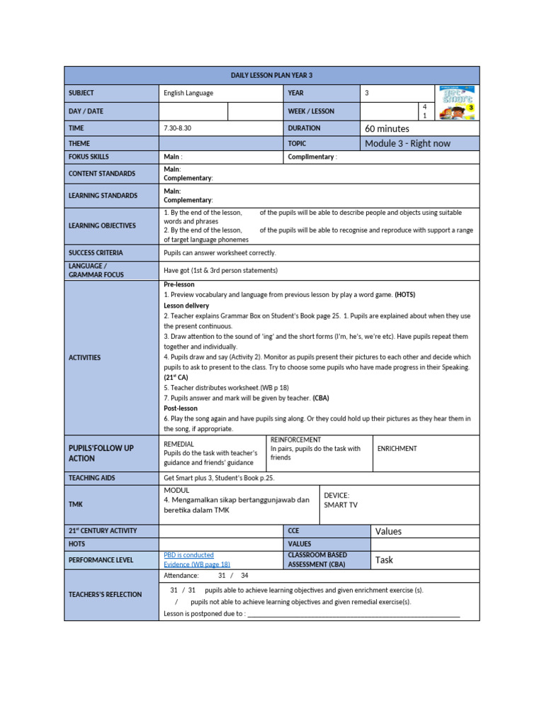 Week 11 (Day 2, 3, 5) (Day 1 and 4 Public Holiday) | PDF | Lesson Plan ...