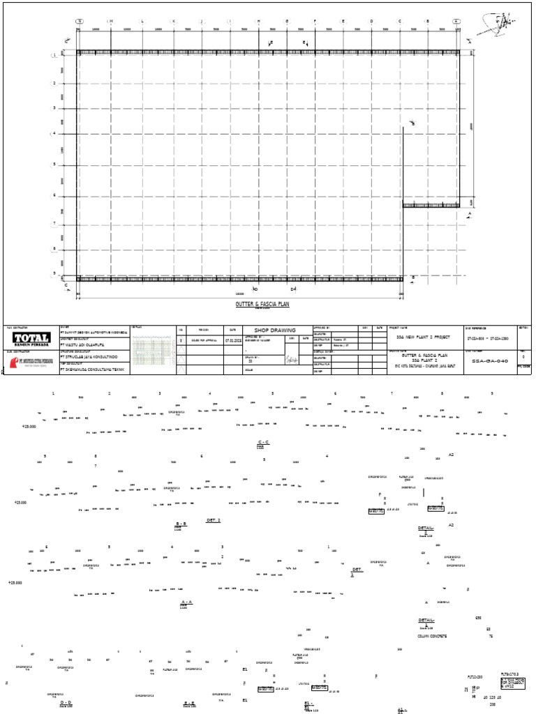 Gutter & Fascia Plan SSA Plant 2 | PDF | Teknik Sipil | Gambar Teknik