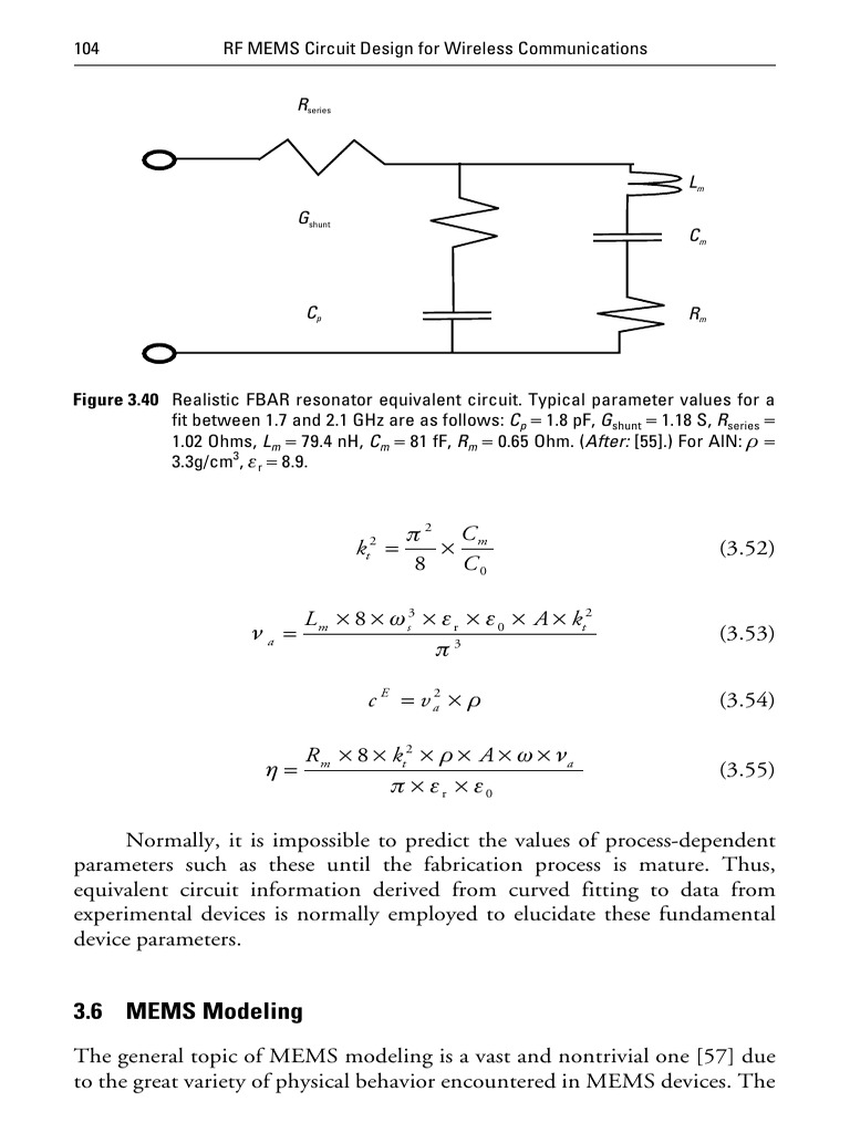 RF MEMS Circuit Design Techniques | PDF | Microwave | Radio Frequency