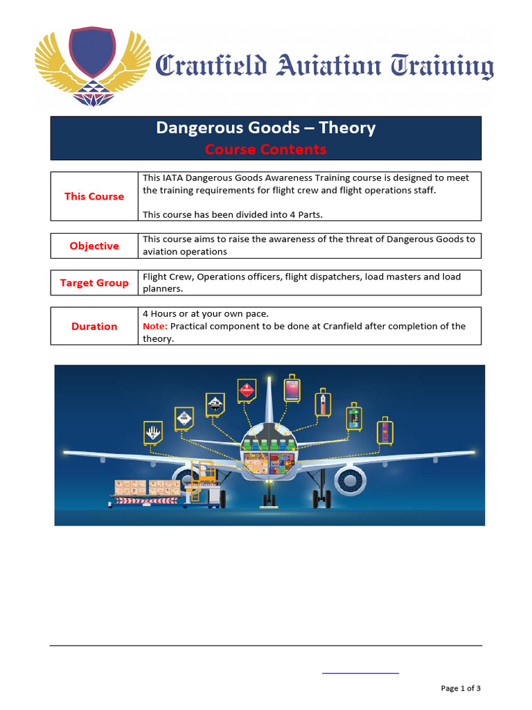 IATA Dangerous Goods Awareness Course | PDF | Dangerous Goods | Airlines