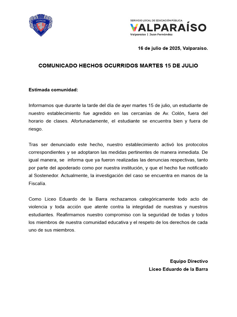 Comunicado 16.07 | PDF