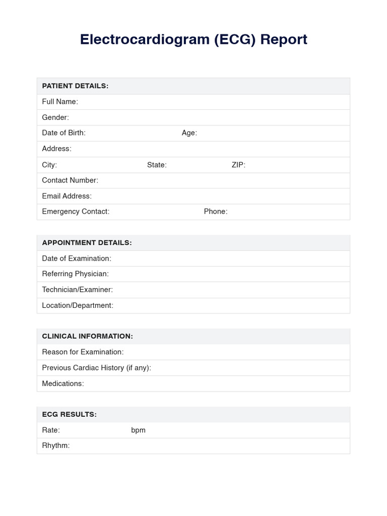 ECG Report and Analysis Template | PDF