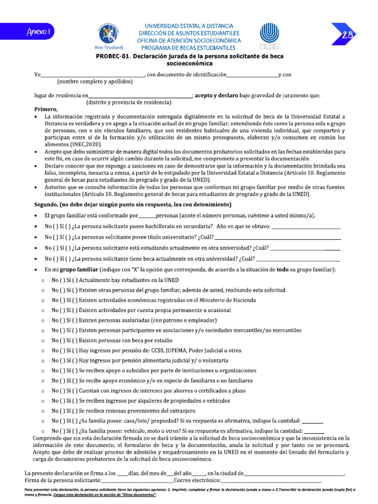 Documento PROBEC 01 | PDF