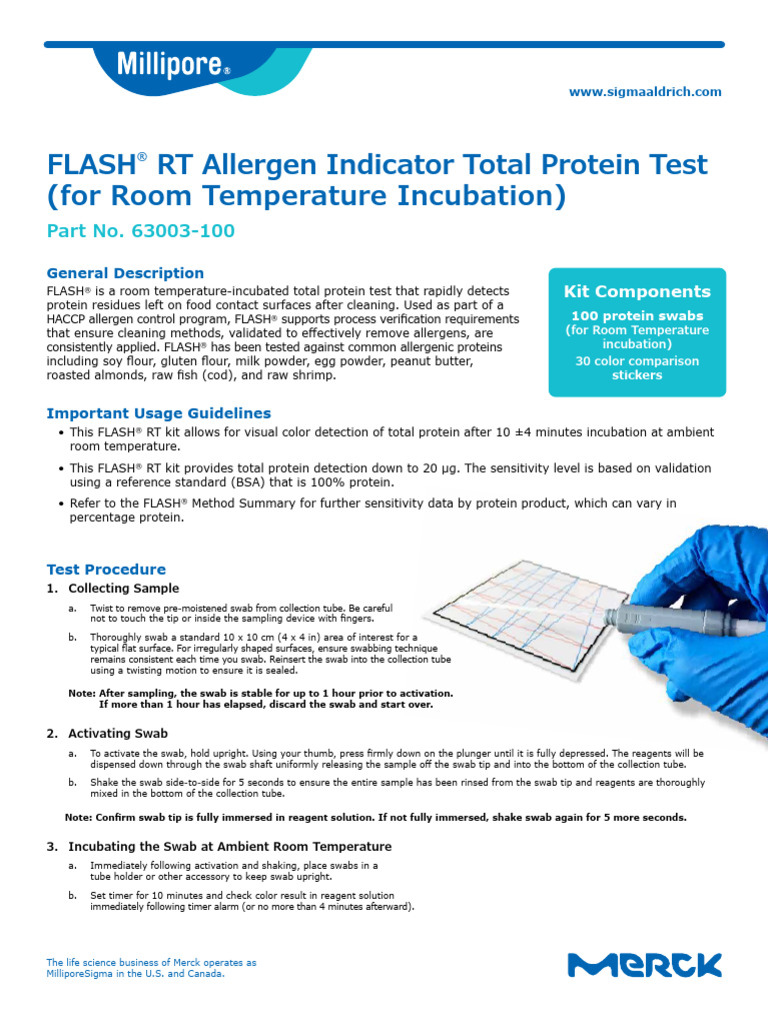 Flash Protein Test Dfu Ug7414en MK | PDF | Sigma Aldrich | Proteins