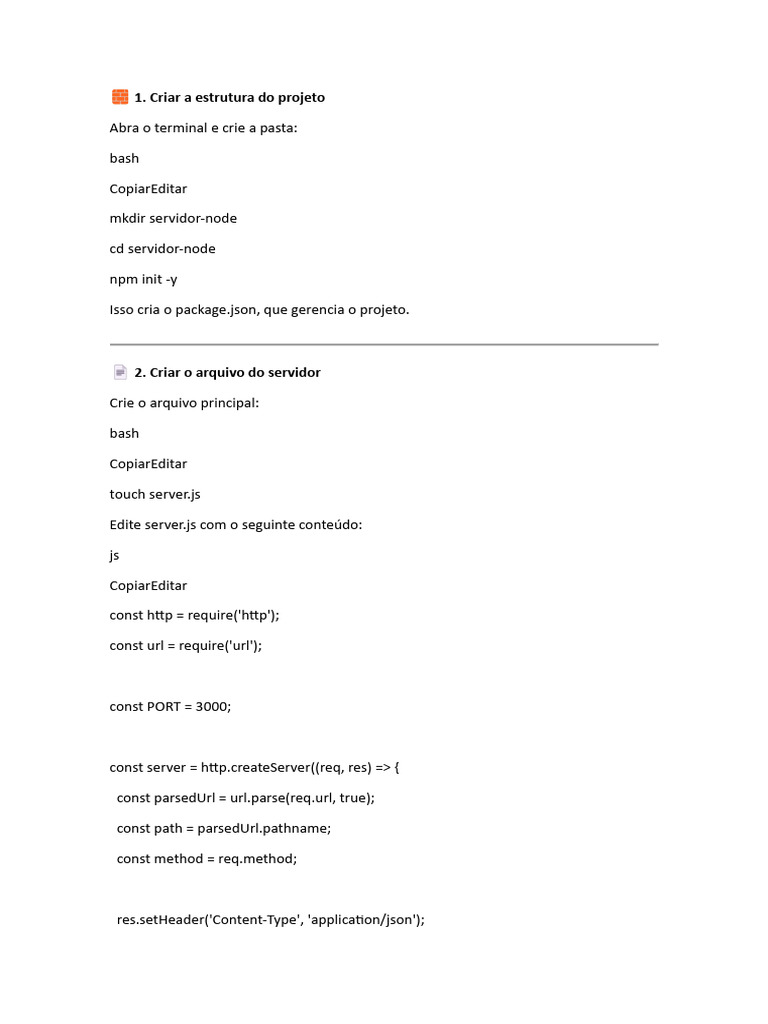 Criando um Servidor Node.js Local | PDF | Hipertexto | Script Java