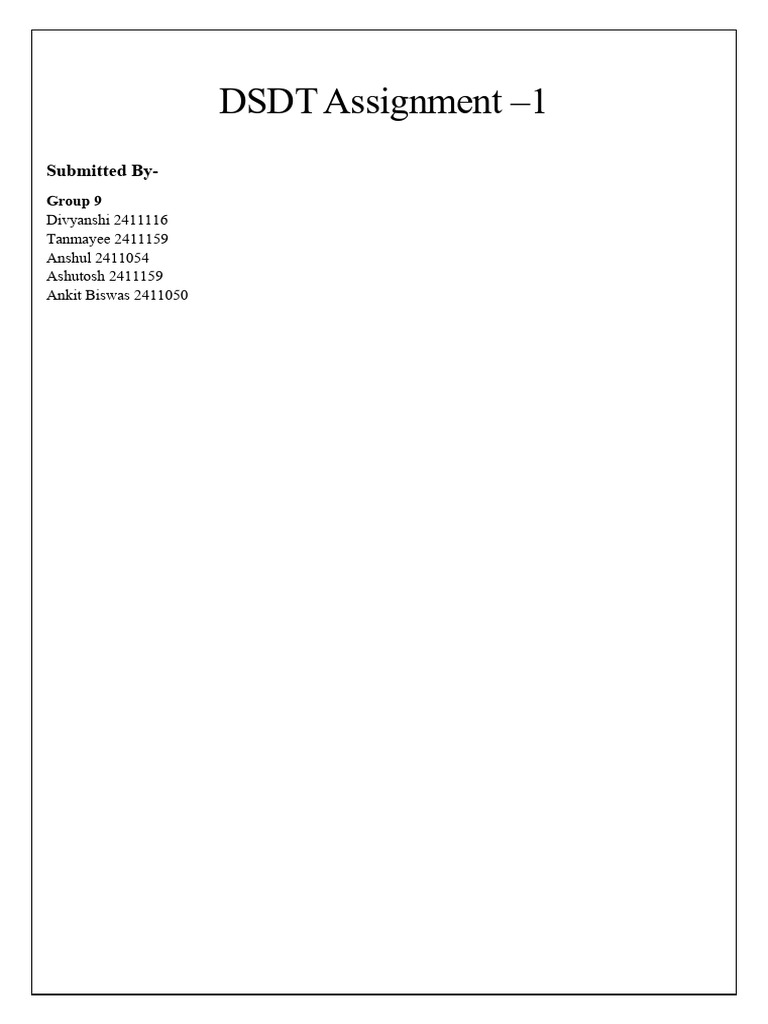 Assignment 01 - DSDT-A - Group 09 | PDF | Innovation | Scalability