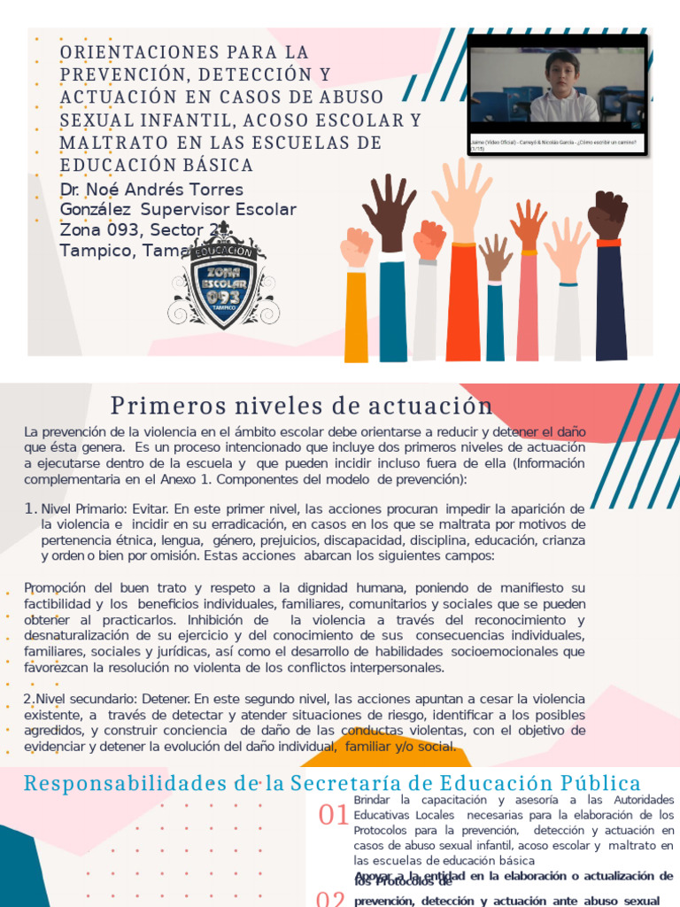 Presentacion Orientaciones para La Prevención, Actuación en Casos de ...
