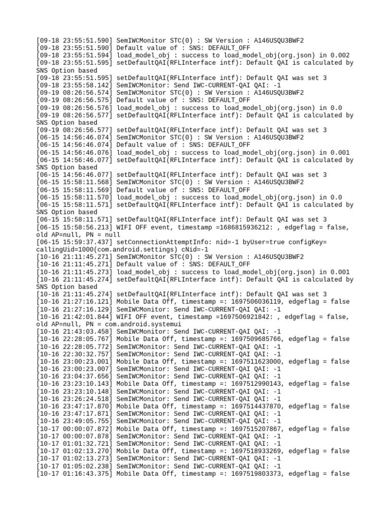 SemIWCMonitor QAI Logs Analysis | PDF