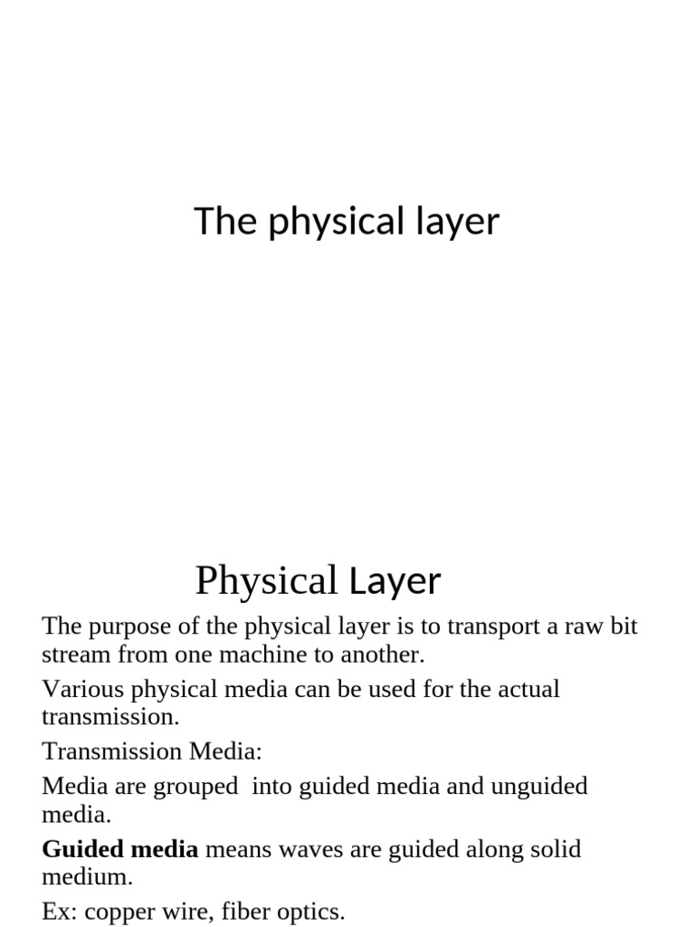 Understanding Physical Layer Media | PDF | Transmission Medium ...