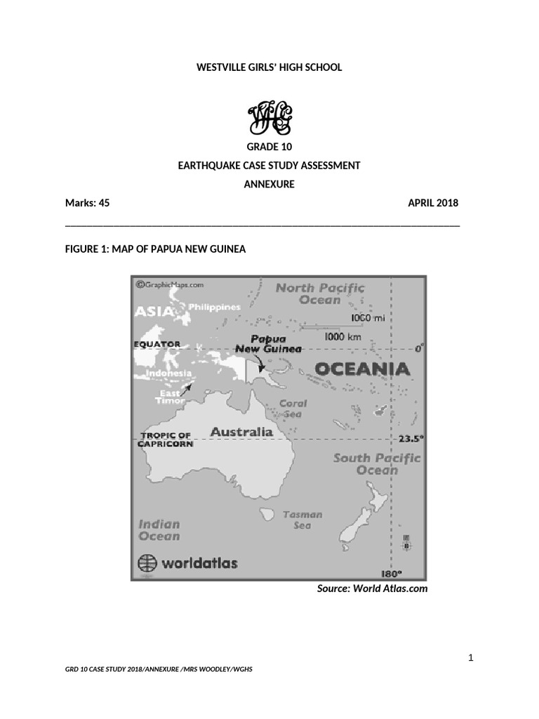 GRD 10 Case Study Annexure 2018 | PDF | Earthquakes | Geophysics