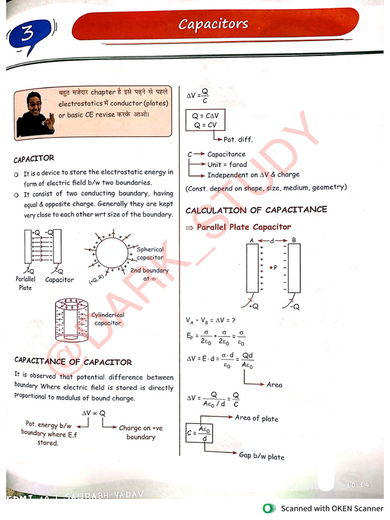 Capacitors by @dark - Study | PDF