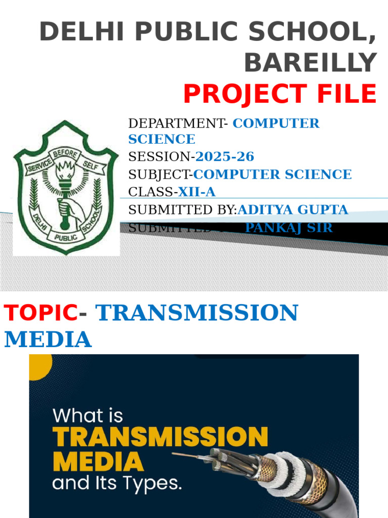 Transmission Media in Computer Science | PDF | Transmission Medium ...