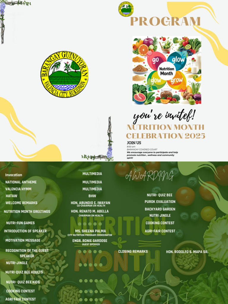 Nutrition Month Celebration 2025 Program | PDF