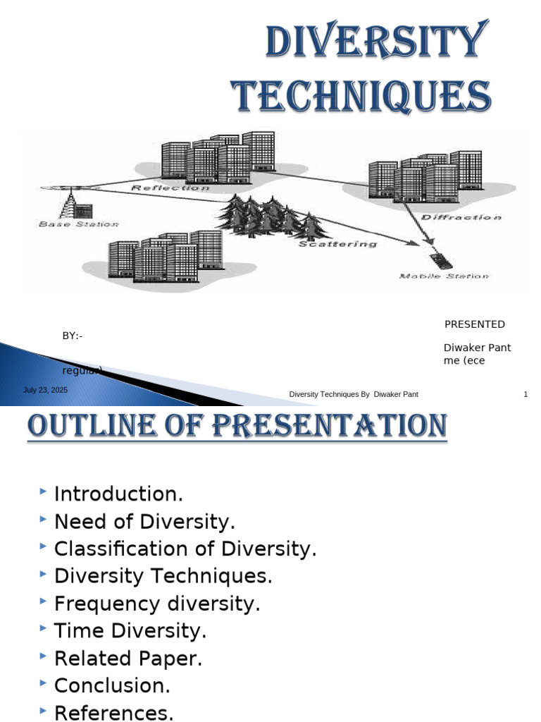 Diversity Techniques in Wireless Communication | PDF | Orthogonal ...