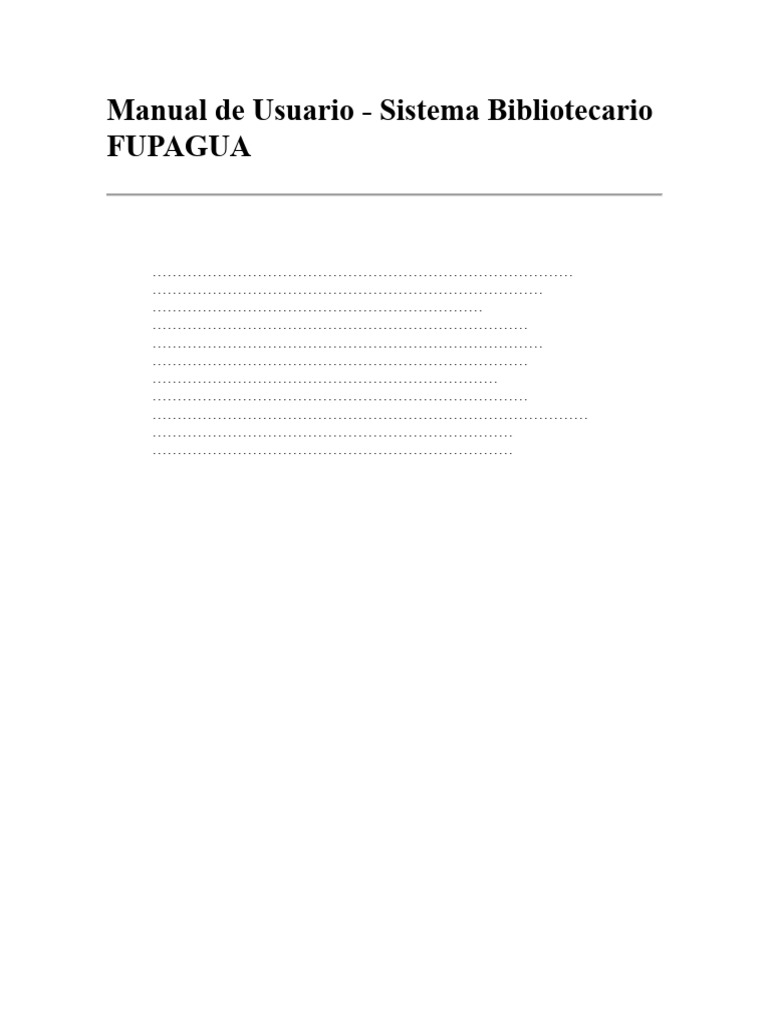 Manual de Usuario del Sistema FUPAGUA | PDF | Contraseña | Informática