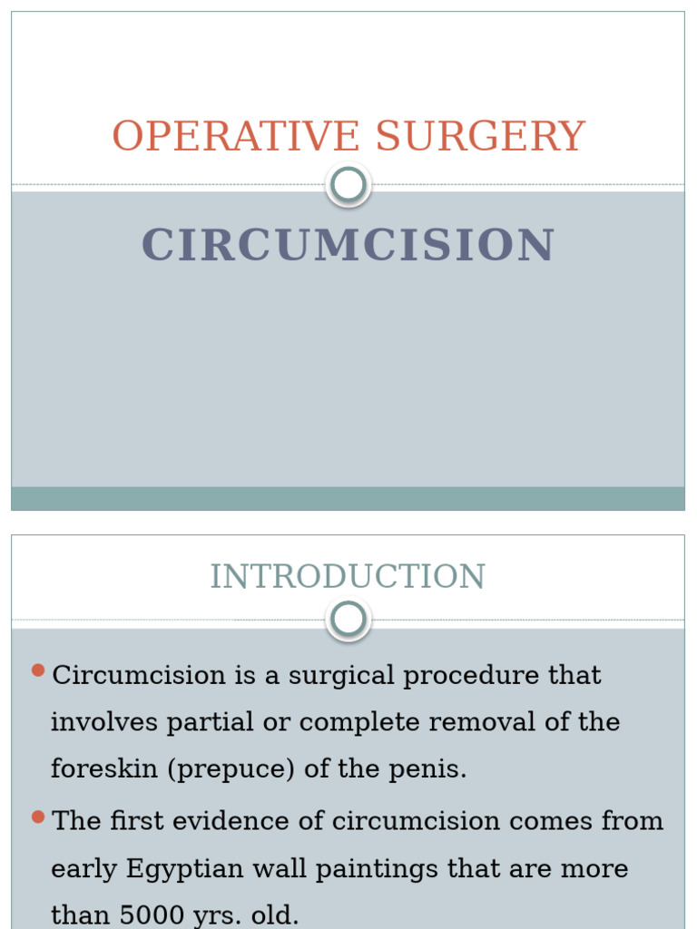 Circumcision: Surgical Procedure Guide | PDF