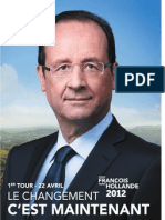 Profession de Foi de Francois Hollande - Election Présidentielle 2012 - Premier Tour
