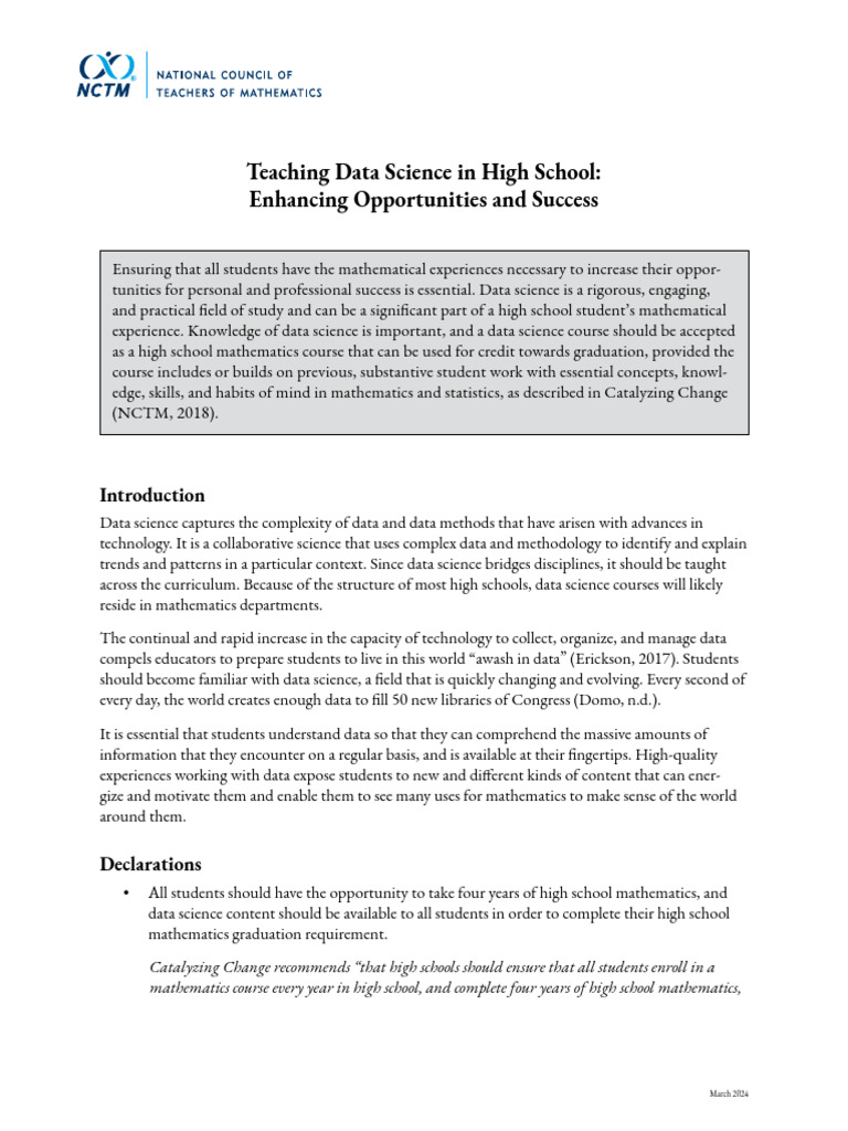 9-Teaching Data Science in High School - Enhancing Opportunities and ...