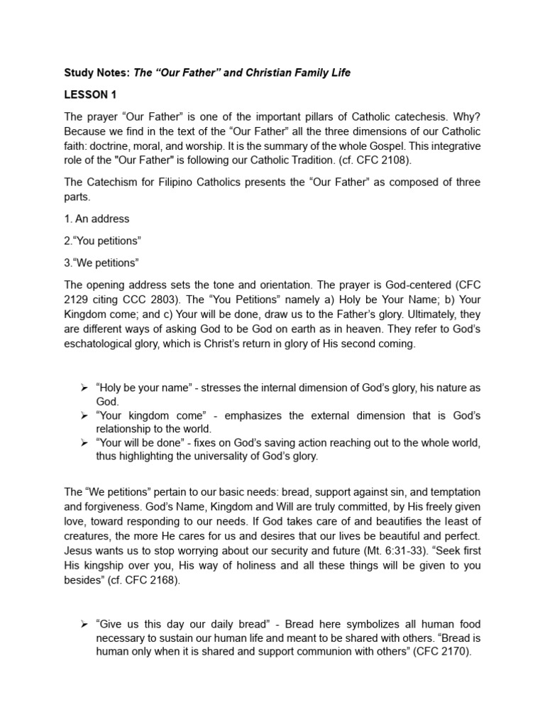 Cle10 - 1st Unit Notes | PDF | Lord's Prayer | Jesus
