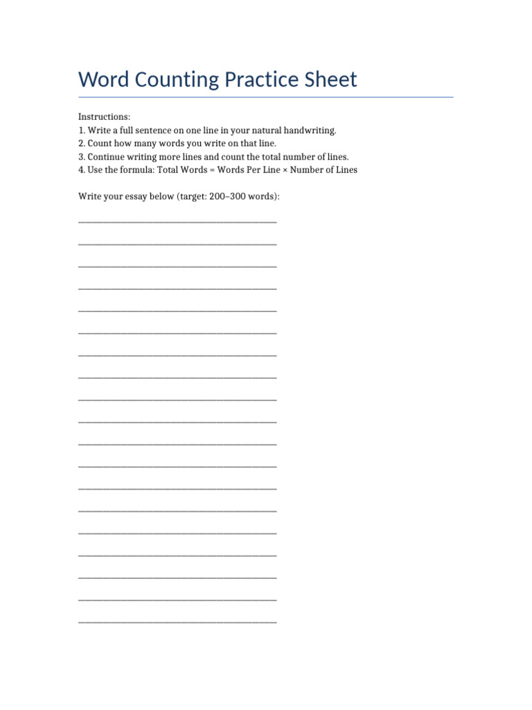 Manual Word Counting Guide | PDF