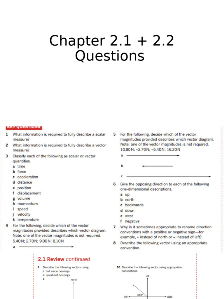 Chapter 2.1 + 2.2 Questions | PDF