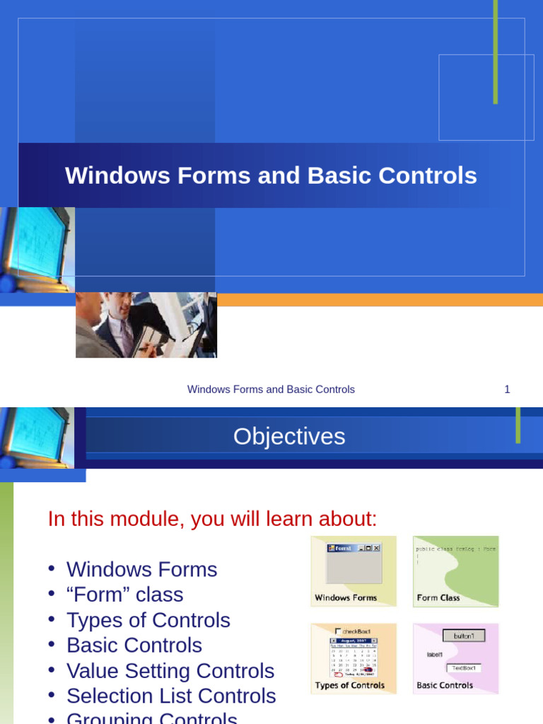 Session 1 - Windows Forms and Basic Controls | PDF | Microsoft Windows ...