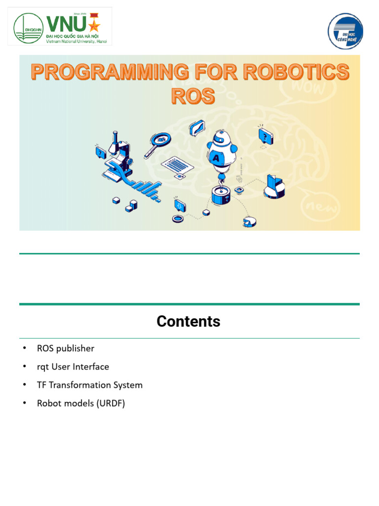 ROS Programming Guide for Robotics | PDF | Computer Programming ...