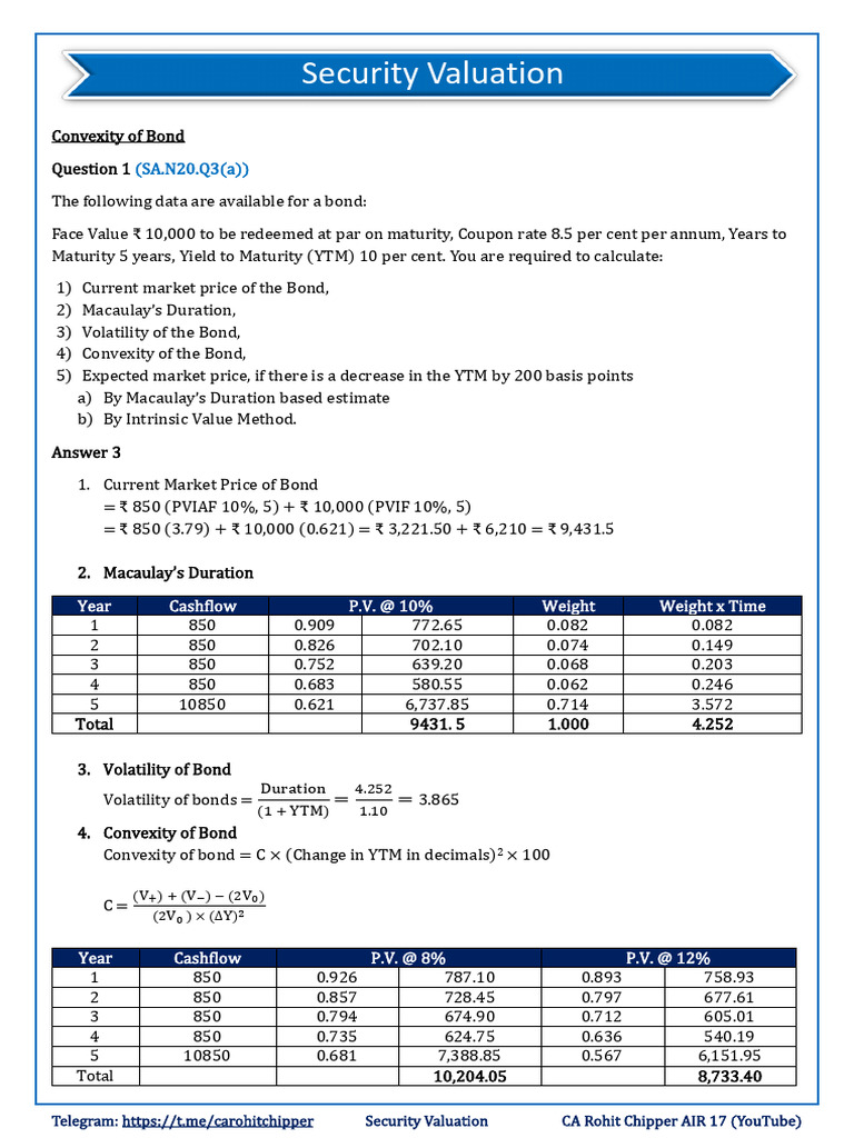 Security Valuation Techniques Explained | PDF | Bonds (Finance) | Interest
