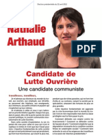 Profession de Foi de Nathalie Arthaud - Election Présidentielle 2012 - Premier Tour