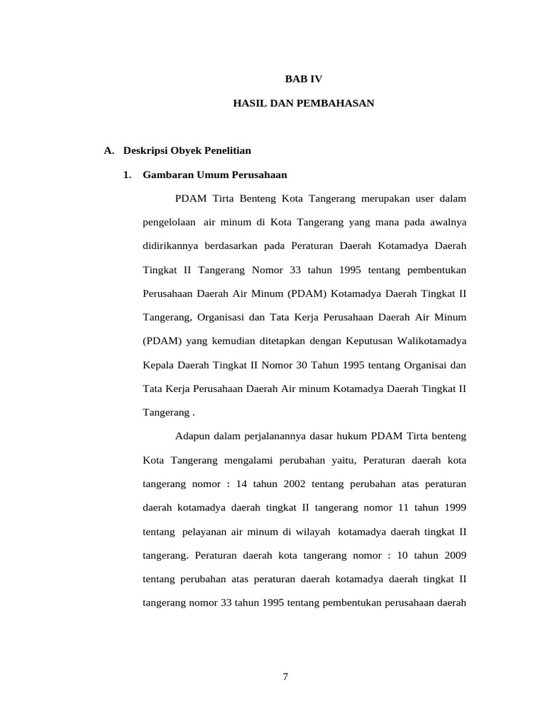Profil PDAM Tirta Benteng Tangerang | PDF