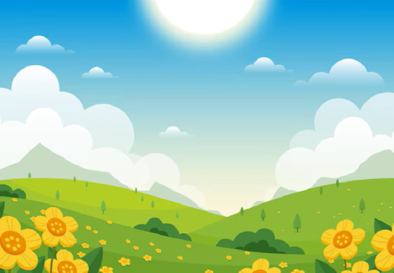 Flat Lovely Spring Landscape Wallpaper | PDF