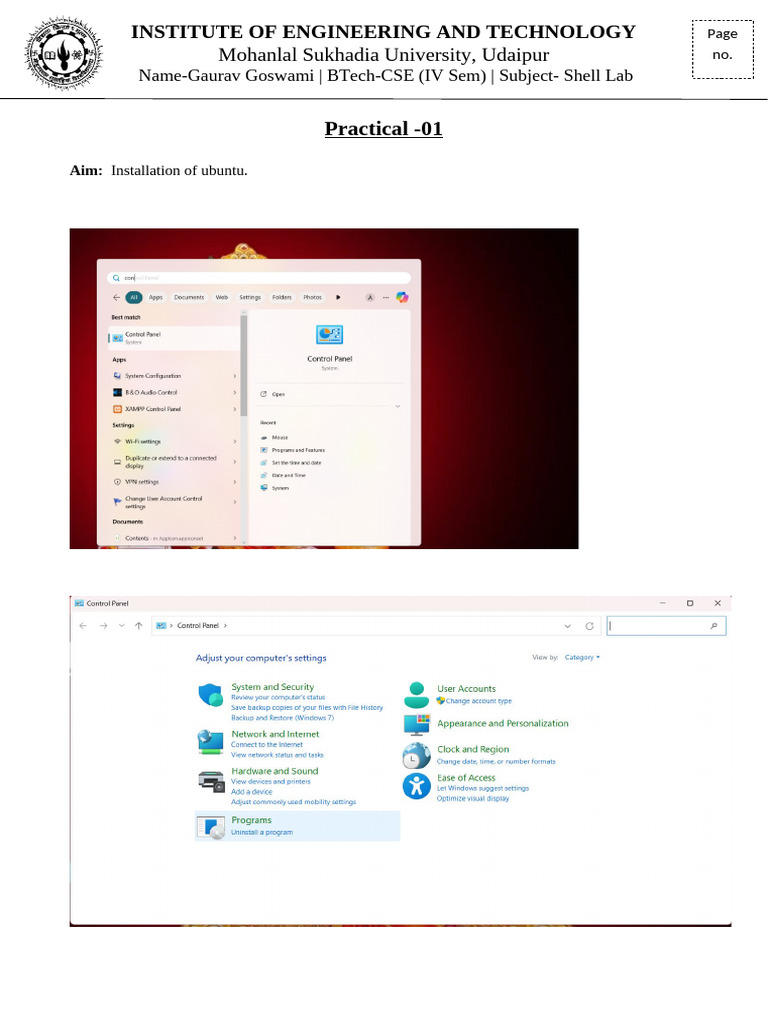 Practical 1 Shell Lab of Gourav | PDF