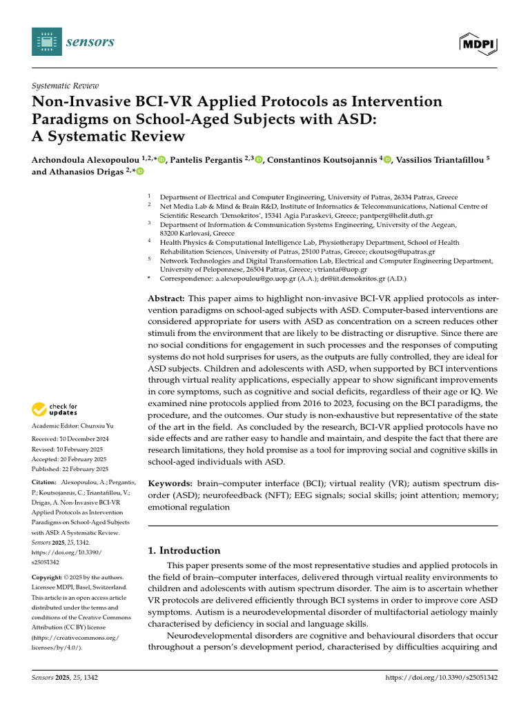 Non-Invasive BCI-VR Applied Protocols As Intervent | PDF | Event ...