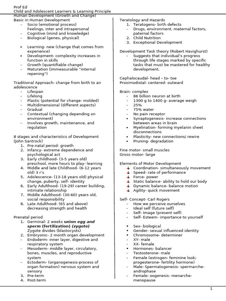 Child and Adolescent Development Insights | PDF | Psychological ...