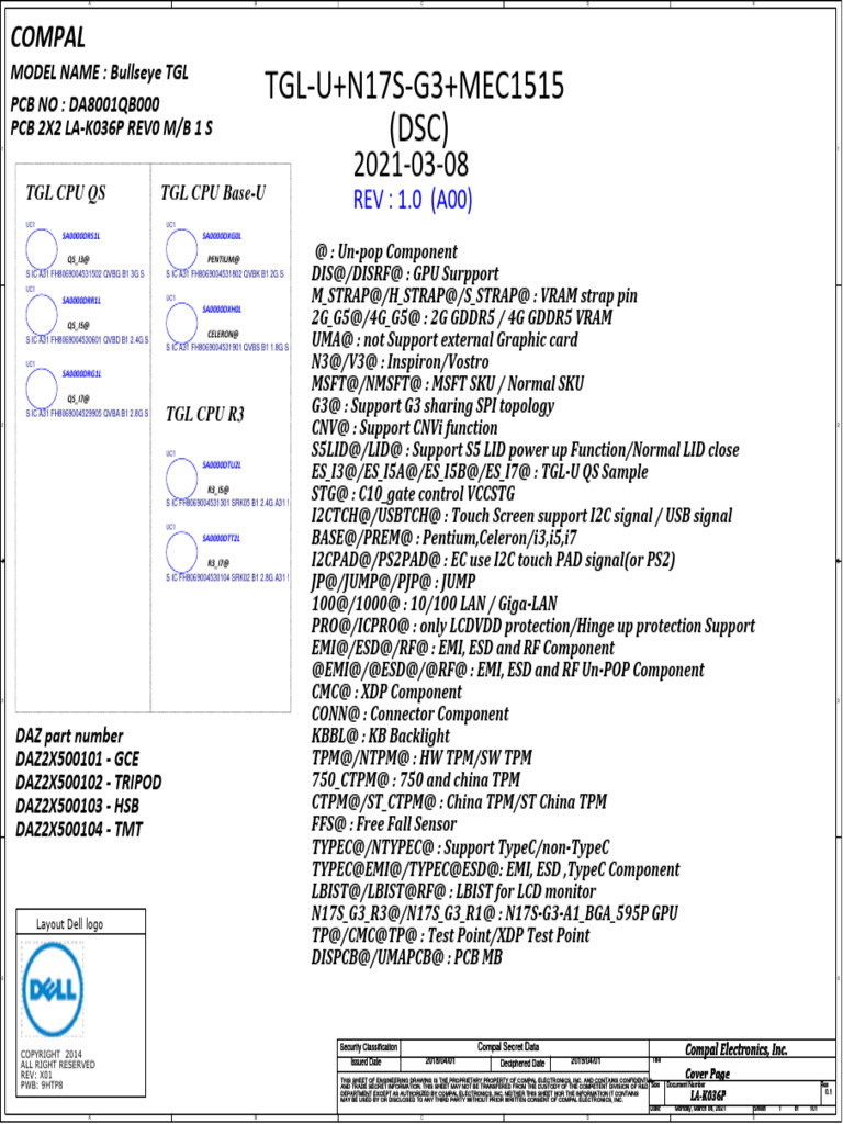 Compal Gd15a - La - k036p - Rev 1.0 (A00) PDF | PDF | Usb | Computer ...
