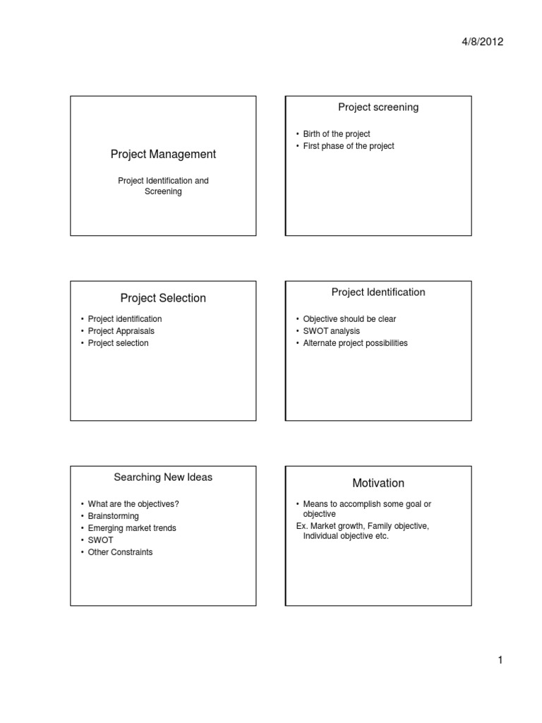 Graphic Organizer for Project Management