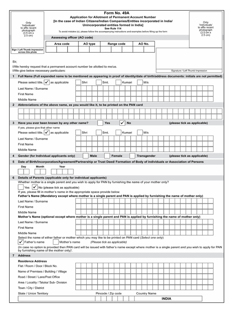 Form49A 1 | PDF