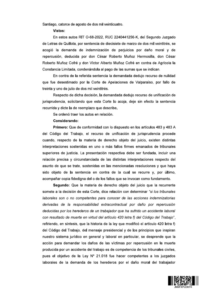 CS Daño Por Repercusión 2024 | PDF