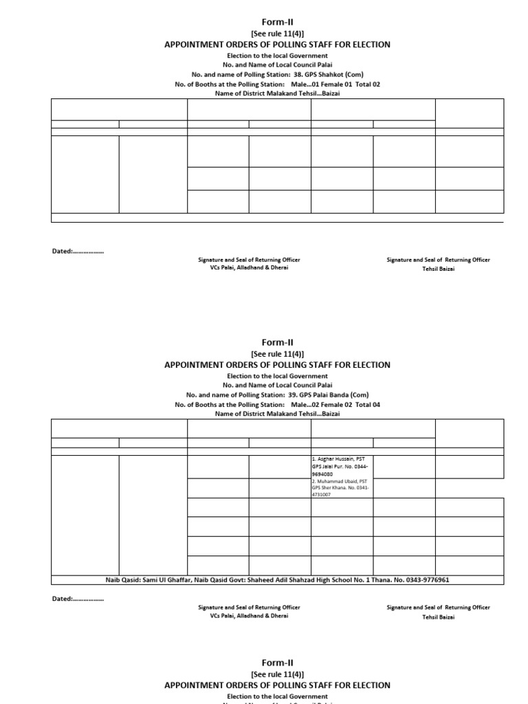 Form-II For Print | PDF