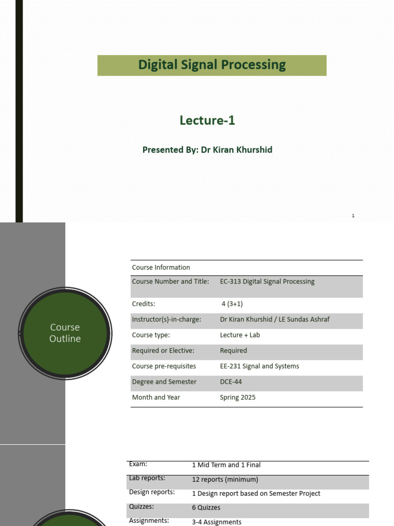 Digital Signal Processing-Week1 | PDF | Digital Signal Processing ...