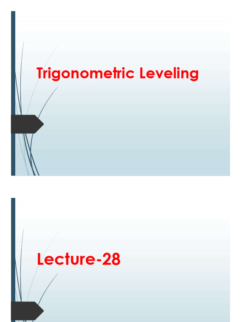 L-29 - CEN 205 - Introduction - Trigonometric Leveling | PDF ...