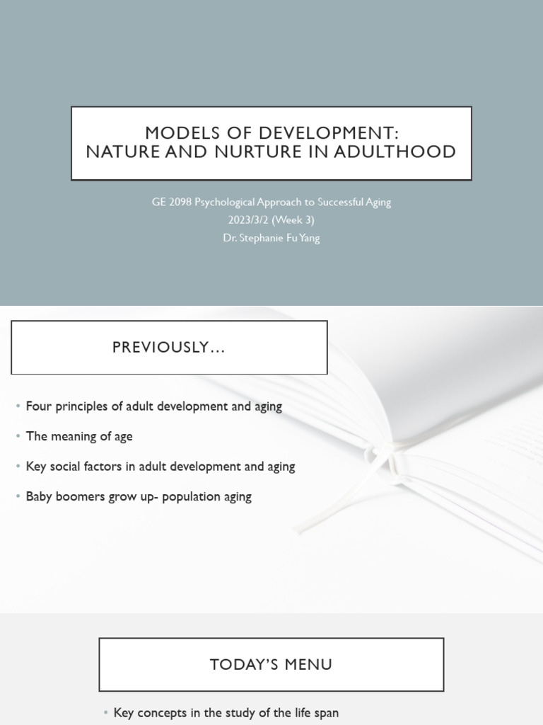 Nature and Nurture in Adult Development | PDF | Developmental ...