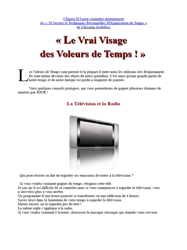 59 Techniques pour Gagner du Temps | PDF | Spam