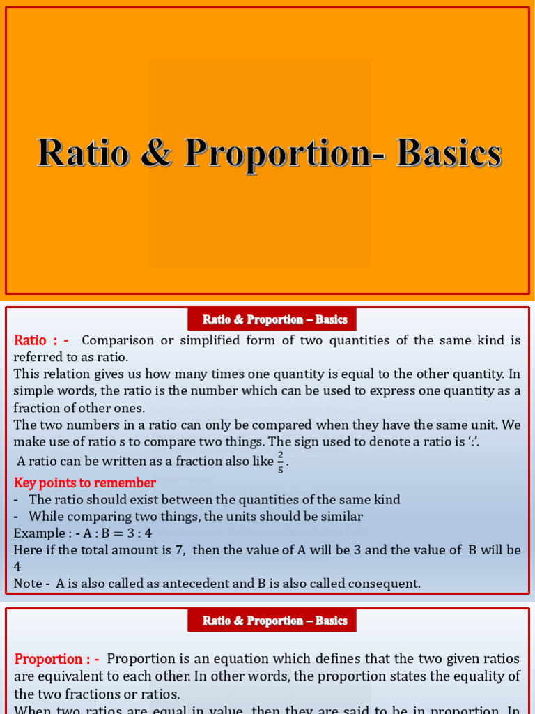 Understanding Ratios and Proportions | PDF | Ratio | Mathematics