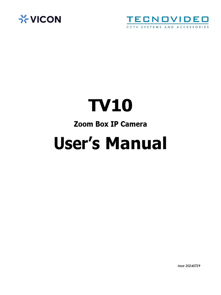 TV10 Zoom Box IP Camera User Manual | PDF | Computer Network | Computing
