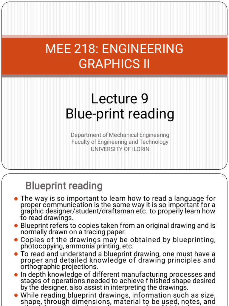 Blueprint Reading for Engineers | PDF | Screw | Drawing