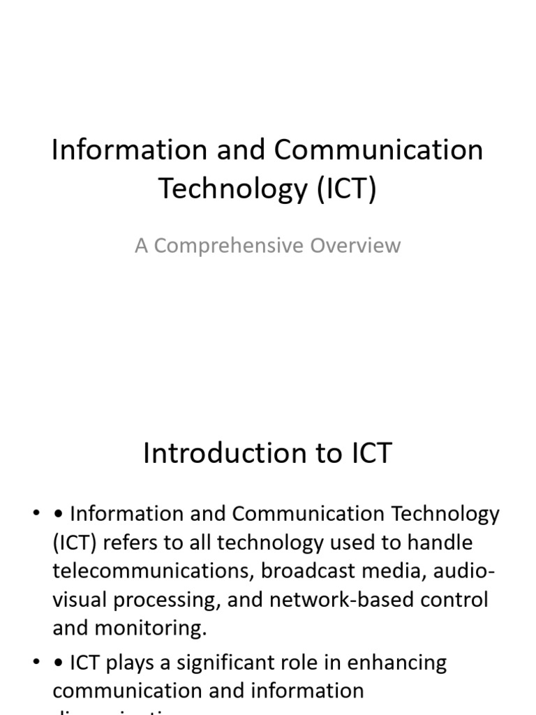 ICT - Presentation (2 | PDF